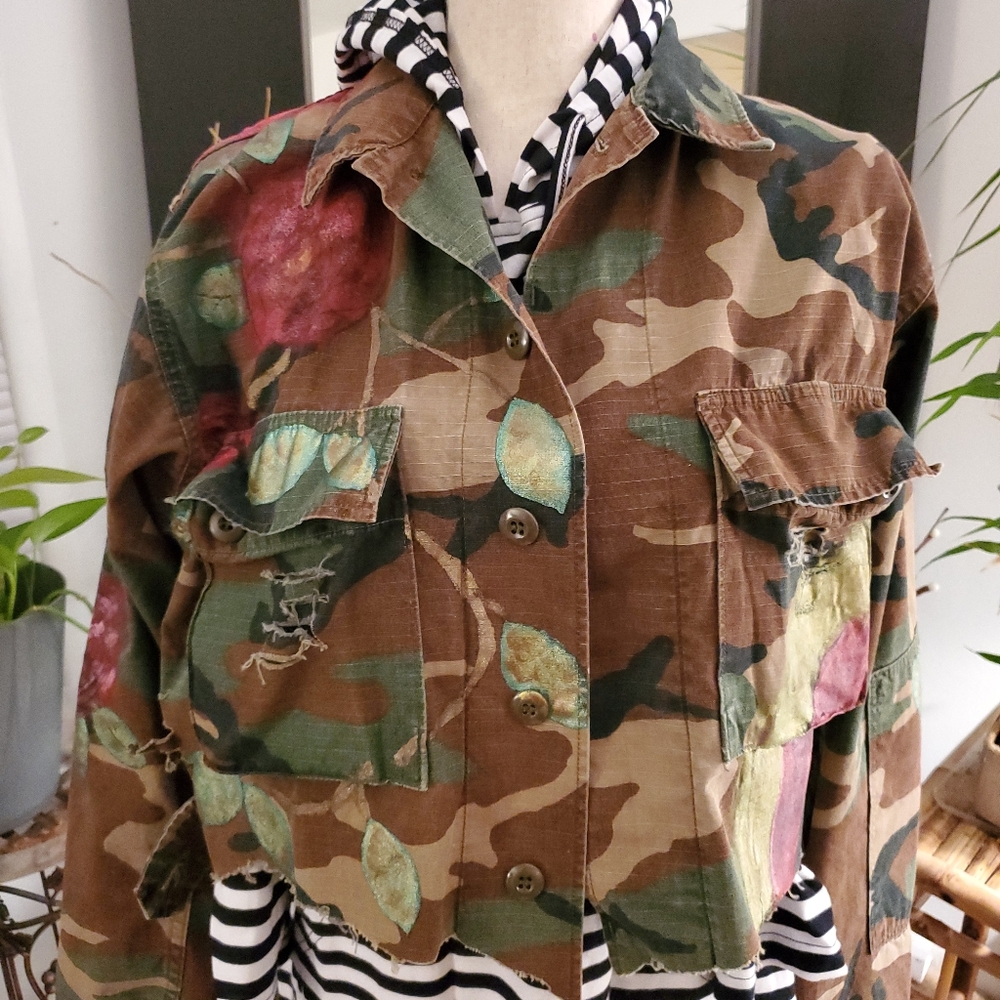 Hand Painted Camo Jacket